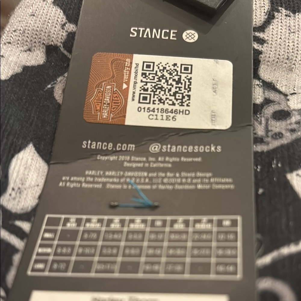 Stance Black and White Harley-Davidson size Large - Picture 4 of 4